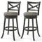 Swivel Bar Stools Set of 2 with Hollow Back and Soft-padded Seat